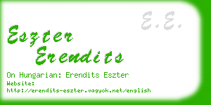 eszter erendits business card